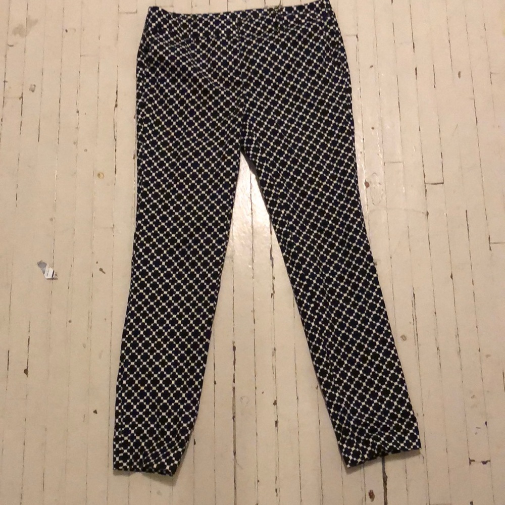 Patterned Black and White Pants Like NEW
